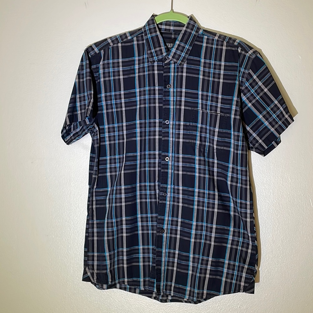 Subculture short-sleeved button-down shirt